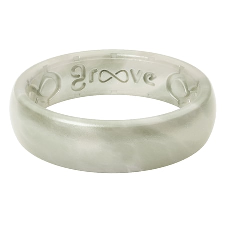 Groove Life Groove Life Unisex Thin Solid Round Metallic Pearl Wedding Band Silicone Water Resistant R1-113-08